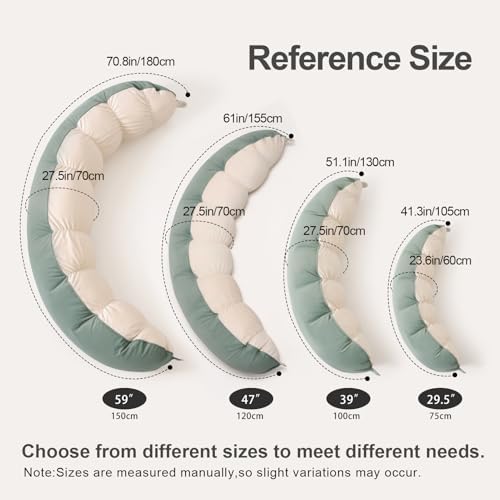 Peallow(Pat. Pend) – Long Round Body Pillow for Adults, Bolster Pillow for Sleeping, Soft and Supportive Pillow for Sleeping & Lumbar Support - Image 2