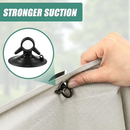 Tegeme 2 Pack Portable Blackout Travel Curtains 51"W x 78"L Beige Adjustable Blackout Window Covers with Suction Cups No Drill Black out Window Shade Light Blocker for RV Bedroom Nursery Dorm Use - Image 6
