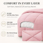 CozyLux Full Size Comforter Sets Pink - 7 Pieces Bed in a Bag - Image 5