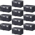 StorageRight Heavy Duty Moving Boxes-Moving Bags with Zipper, Reinforced Handles and Tag Pocket-Collapsible Moving Supplies-Totes for Storage Great for moving, Storage and Travel 93L(Gray-10 Pack) by StorageRight