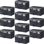 StorageRight Heavy Duty Moving Boxes-Moving Bags with Zipper, Reinforced Handles and Tag Pocket-Collapsible Moving Supplies-Totes for Storage Great for moving, Storage and Travel 93L(Gray-10 Pack) by StorageRight