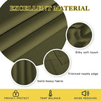 NICETOWN Window Treatment Sliding Door Curtain - Thermal Insulated Wide Width Solid Blackout Patio Glass Door Drape, Extra Wide Draperies (Olive Green, 100 inches Wide x 84 inches Long) - Image 3