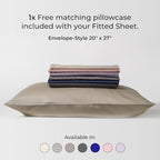 NEST and NOOKS Twin XL Cotton Fitted Sheet with Side Pockets + Pillowcase - Image 3