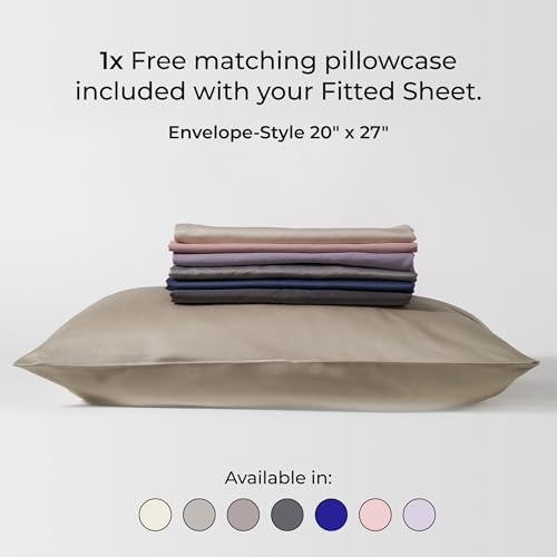 NEST and NOOKS Twin XL Cotton Fitted Sheet with Side Pockets + Pillowcase - Image 3