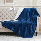 Waterproof Blanket for Bed Couch Sofa Car, 60"x80", Navy Blue by Yaning
