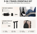Travel Comfort Bundle - Airplane Footrest Hammock - Luggage Straps - Image 3