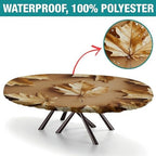 Dining Table Protector Pad, Plaid Pattern Printed on Elastic Tablecloth Oval, for Outdoor Travel Picnics BBQs Beach Parties, Fits for 48" x 68" Oval Tables - Image 2