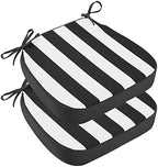idee-home Outdoor Chair Cushions Set of 2, 17" x 17" D-Shaped by idee-home