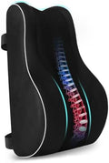 CloudBliss Lumbar Support Pillow, Memory Foam for Office, Standard, Black by CloudBliss