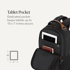 SwissGear Cecil Laptop Backpack, Fits Most 16-Inch Laptops, Three-Compartment Design, Airflow Back Panel, Black, 27.3L, 18-Inch - Image 4