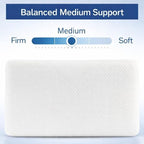 DLIGHT BD 3.2 Inch King Size Flat Gel Memory Foam Pillow for Stomach and Back Sleepers-Slim Design for Shoulder Neck Pain Relief - Image 2