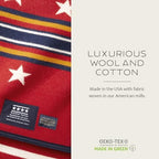 Pendleton Jacquard Napped Throw Blanket 64" x 80" - Wool Cotton, Reversible - Image 6