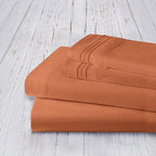 Mocassi Queen Sheet Set - Luxury Hotel 1800 Premier Bedding Sheets & Pillowcases - Ultra Soft Breathable & Cooling Bed Sheets - Deep Pocket - Wrinkle Resistant - 4 Piece - Queen, Coral - Image 4
