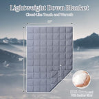 Peace nest Down Throw Blankets for Couch 50x70 Down Blanket for Indoor and Outdoor Throw Blanket use Soft Lightweight Throw Blanket Alloy Gray - Image 2
