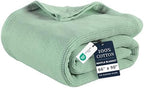 LANE LINEN 100% Cotton Blanket Twin, 300 GSM Waffle Textured - Sage Green by LaneLinen