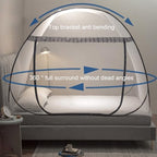 Mengersi Mosquito Net Tent for Bed,Pop-Up Bed Canopy with Net Bottom,Mosquito Netting Bed Tent for Kids Girls Boys,Bed,Suit for Indoor Outdoor (Twin, Gray),CAN3023114 - Image 6