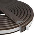 Wedge-Shape Window Weather Stripping Door Frame Seal 3Pcs×196” Brown by KNEELISA