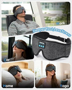 2 Pack Sleep Headphones & Sleep Mask Set, Sleep Headband Headphones with Bluetooth Eye Mask, Ultra-Thin HD Stereo Speaker for Side Sleepers, Sports, Workouts, Insomnia, Yoga, Air Travel, Meditation - Image 4