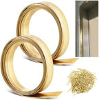 Zonon 1-3/4" W x 17.72' L Spring Bronze Weather Stripping Metal Brass Weather Strip Copper Weatherstripping for Exterior Old Door or Window Seal with Mounting Nails(Flat) by Zonon