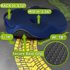 Truckules Medium Big Rig Truck Seat Cushion, Navy Blue, Thick Memory Foam - Image 3
