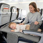 Toddler Travel Bed, Toddler Airplane Bed, Portable Airplane Seat Extender Travel for Toddlers, Lightweight Oxford Fabric - Gray - Image 4