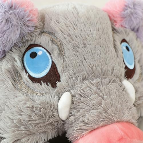 Tokisaki Inosuke Cosplay Hooded Travel Neck Pillow U Shaped Memory Foam Pillows with Hood Headrest Supplies for Airplane Office Train Car(One Size,AZHU-11-Grey) - Image 4