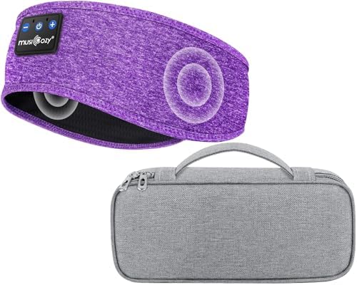 MUSICOZY Bluetooth Sleep Headphones Headband and Travel Storage Case Bundle, Wireless Sports Running Sleeping Headband with Organizer Bag for Travel and Everyday Use by MUSICOZY