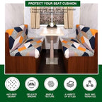 CRFATOP RV Dinette Cushion Covers Soft 4pc Camper Booth Seat Slipcover,05 - Image 5