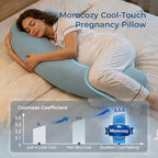 Momcozy J Shaped Cooling Pregnancy Pillow, Maternity Pillow for Sleeping - Image 2