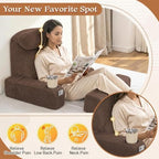 Reading Pillow/Backrest Pillow with Arms, Cup Holder & Phone Pocket - Image 4