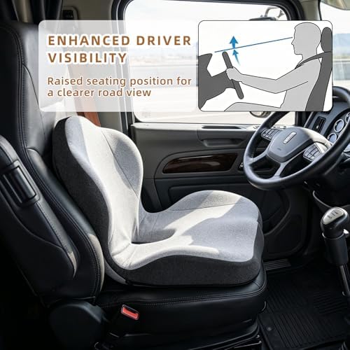 Dual-Layer Memory Foam Car Seat Cushions for Driving, with Lumbar Support - Image 2