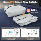3PCS Vacuum Bags for Travel with Pump, Reusable, Waterproof, Grey - Image 3