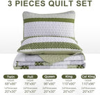 WONGS BEDDING Quilt Queen Size Olive Green, Bohemian Stripe Bedspread - Image 6