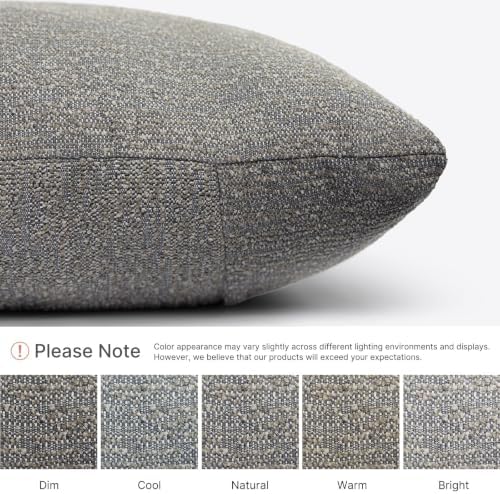 Outdoor Lumbar Pillow Set of 2 with Inserts, Outdoor Throw Pillow Water Resistant for Patio Furniture, 12x20 Inch Outdoor Pillows with Removable Zipper Cover - Image 2