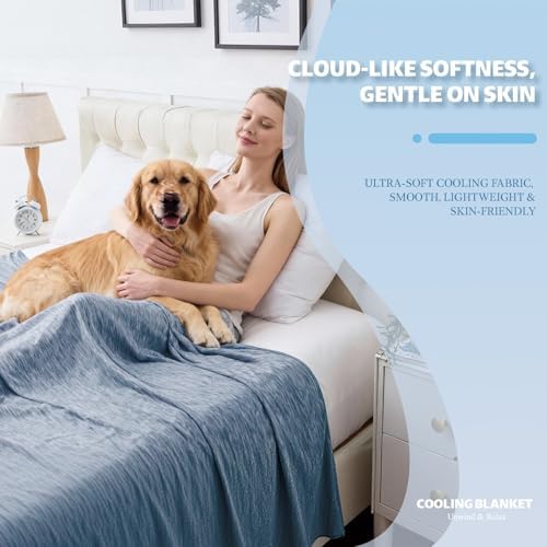 Cooling Blanket King Size, 90"x108" Cooling Blankets for Hot Sleepers, Cold Blanket Thin Lightweight Breathable Soft for Couch Bed, Lightweight Blanket Keep Cool for Night Sweats - Image 2