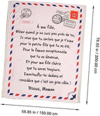 1pc Creative Letter Pattern Flannel Blanket Lightweight and Warm Office Travel Comforter for Boys and Girls - Image 3