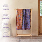 LUTBM Boho Throw Blanket for Bed 60"x80", 100% Cotton Purple Couch Blankets - Image 6