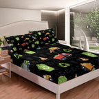 Erosebridal Queen Size Garbage Truck Bed Sheets for Boys Girls Kids Cartoon Car Vehicles Fitted Sheet Trash Can Waste Management Vehicle Bedding Set Refuse Classification Sheets 3 Piece - Image 2