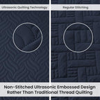Love's cabin Quilts for Queen Bedspreads, 7 Pieces Bed in a Bag, Navy - Image 3