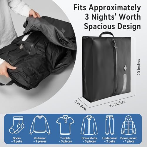 Vacuum Bags with Wireless Pump - Space Saver Compression Bags for Travel Luggage, No Checked Baggage, Travel compression storage bag, 19.7 * 15.7 * 5.9in, Easy Vac Pack Backpack for luggage - Image 3