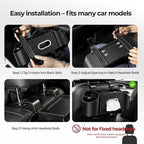 Back Seat Car Organizer, Nappa Leather Seat Organizer with Cup Holders - Image 7