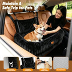 Pawaboo Dog Car Seat Bed, Memory Foam Booster for Medium/Large Dogs, Black - Image 5