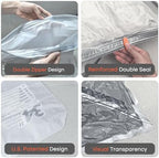 Vacbird Vacuum Seal Bags, 8 Pack 39" Vacuum Storage Bags with Rechargeable Cordless Pump for Space-Saving Compression of Clothing, Blankets, Duvets, Comforters, Pillows - Image 6