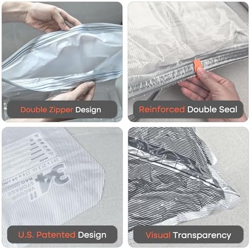 Vacbird Vacuum Seal Bags, 8 Pack 39" Vacuum Storage Bags with Rechargeable Cordless Pump for Space-Saving Compression of Clothing, Blankets, Duvets, Comforters, Pillows - Image 6