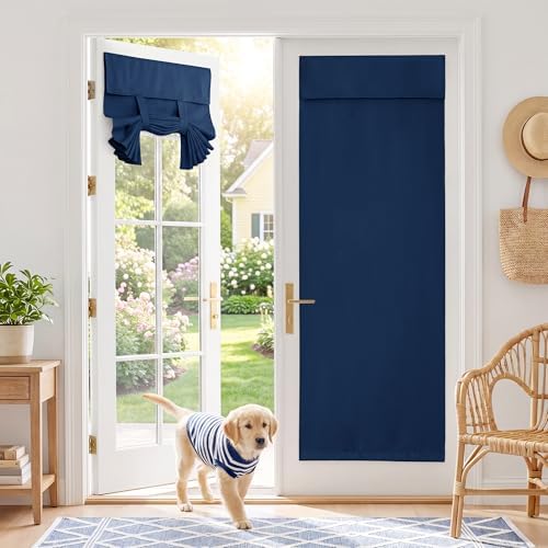 RYB HOME 2 Panels Blackout French Door Curtains for Front Back Glass Door by RYBHOME