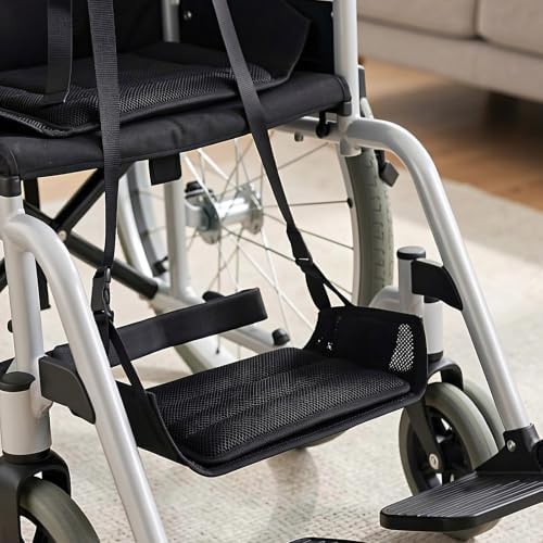 2 Sets Wheelchair Foot Rest Hammock Portable Adjustable Leg Support - Image 7