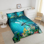 Feelyou Dragonfly Bedding Set Toddler Size 3Pcs for Boys Girls Children - Image 3