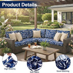 Smiry Waterproof Patio Cushion Covers, Stretch Outdoor Furniture Covers - Image 5