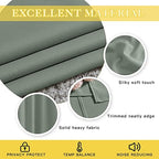 NICETOWN Blackout Sage Green Blackout Curtain for French Door, Grommet Room Divider Curtain Wide Window Treatment Voice Reducing Thermal Drape for Bedroom/Living Room (1 Panel, W80 x L95) - Image 4