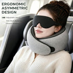 Memory Foam Travel Pillow for Airplanes, 360° Ergonomic Neck Support Pillow - Image 3